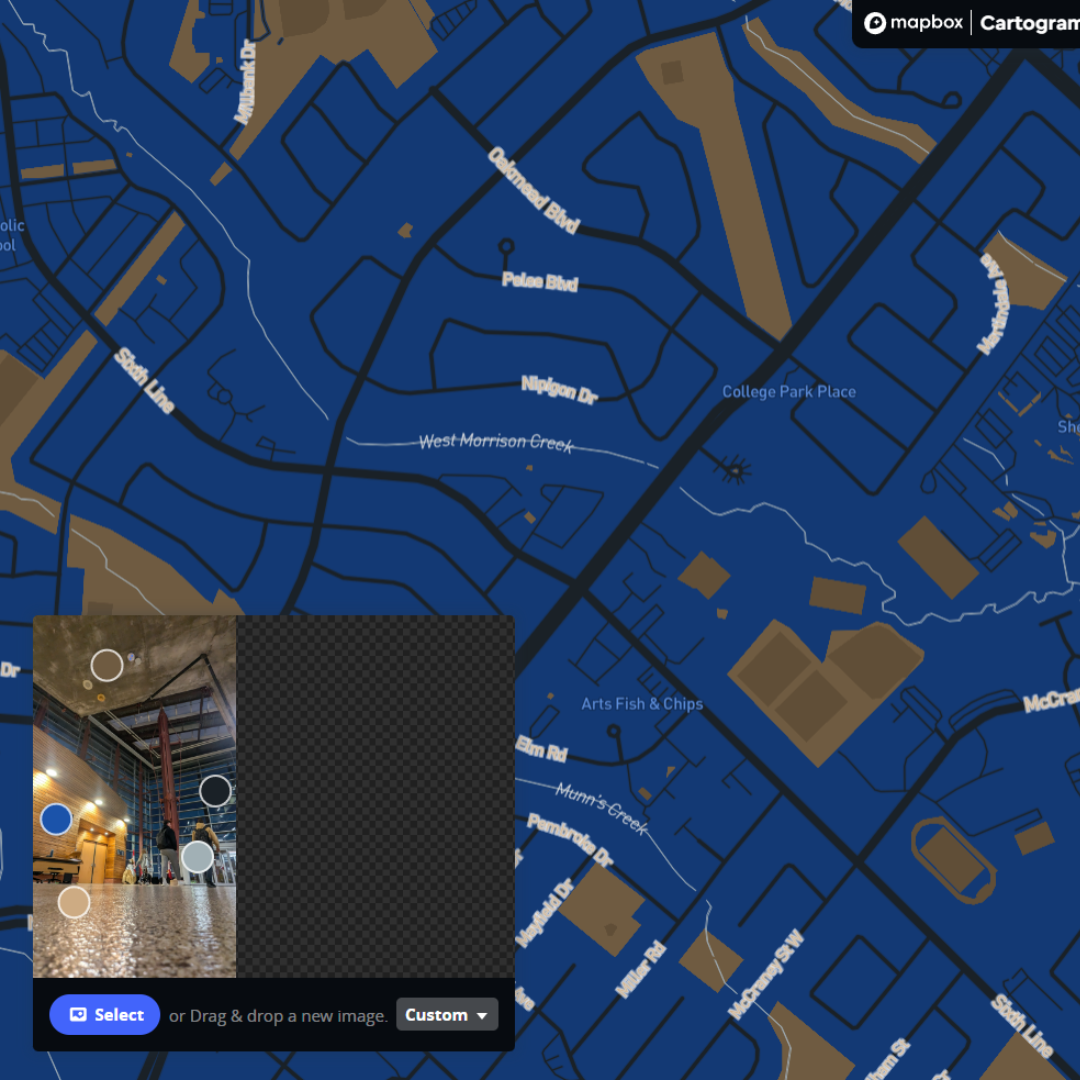 Then I went back to Sheridan campus area and applied one of the images I made during Workshop 1.